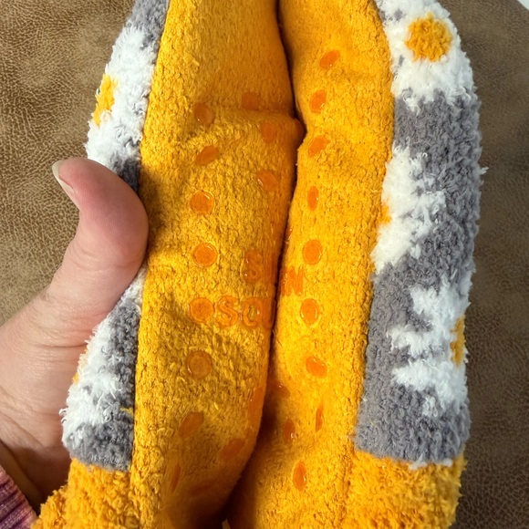 Simply Southern Yellow and Gray Slipper Socks - Picture 2 of 2